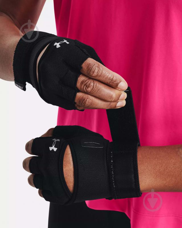 Рукавички для фітнесу Under Armour W'S WEIGHTLIFTING GLOVES 1369831-001 р. S чорний - фото 1