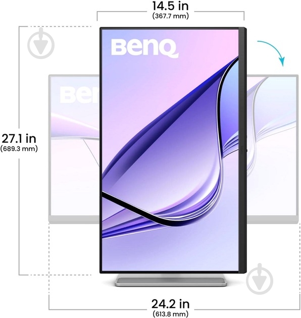 Монитор BenQ MA270U Silver 27" (9H.LMWLB.QBE) - фото 4