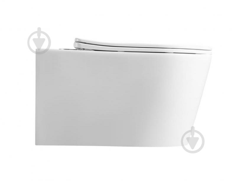 Унитаз подвесной ScandiSPA RAN Rimless с дюропластовым сиденьем Soft-Close Slim 53.5x36x36 см - фото 6