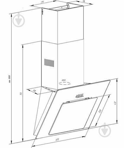 Витяжка Pyramida NR 60 M BL IX - фото 3