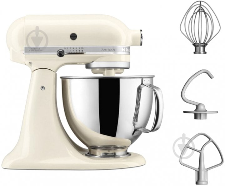 Кухонная машина KitchenAid Artisan 4,8 л 5KSM125EAC с откидным блоком кремовый - фото 2