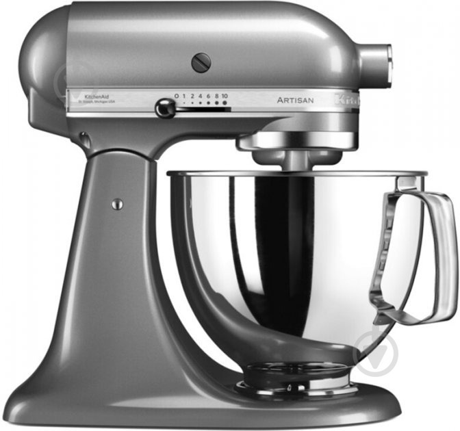 Кухонная машина KitchenAid Artisan 4,8 л 5KSM125ECU с откидным блоком серебристый - фото 1