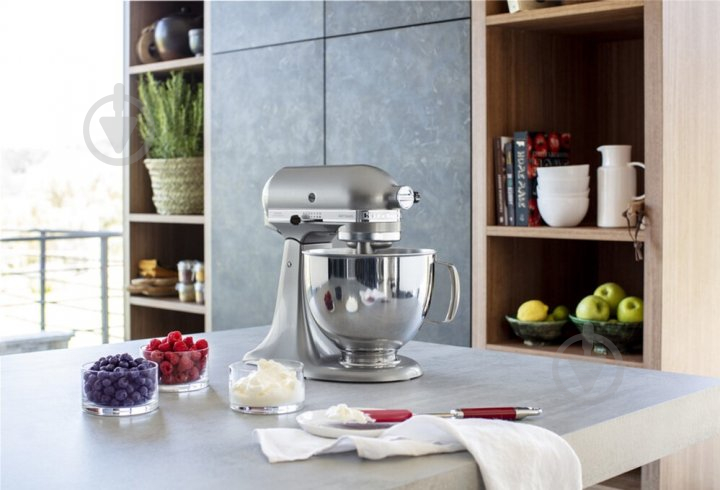 Кухонная машина KitchenAid Artisan 4,8 л 5KSM125ECU с откидным блоком серебристый - фото 7