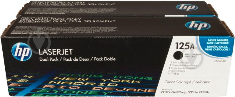 Картридж HP 125A CB540AD black - фото 1