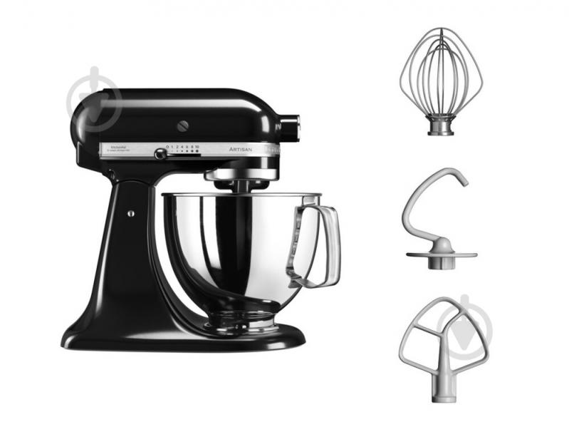 Миксер планетарный KitchenAid 5KSM125EOB Artisan 4,8 л черный - фото 3