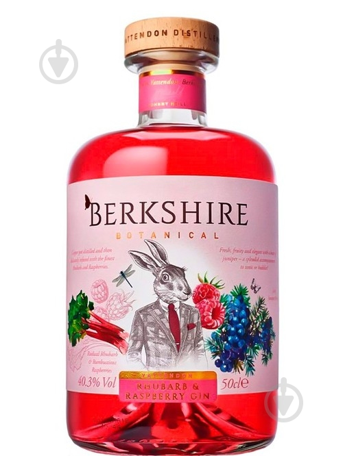 Джин Berkshire Botanical Rhubarb & Raspberry Gin 40,3% 0,5 л - фото 1