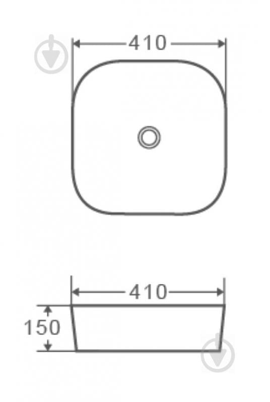 Умывальник Mixxen Atlantic 410х410х150 мм MXLT0613 - фото 2