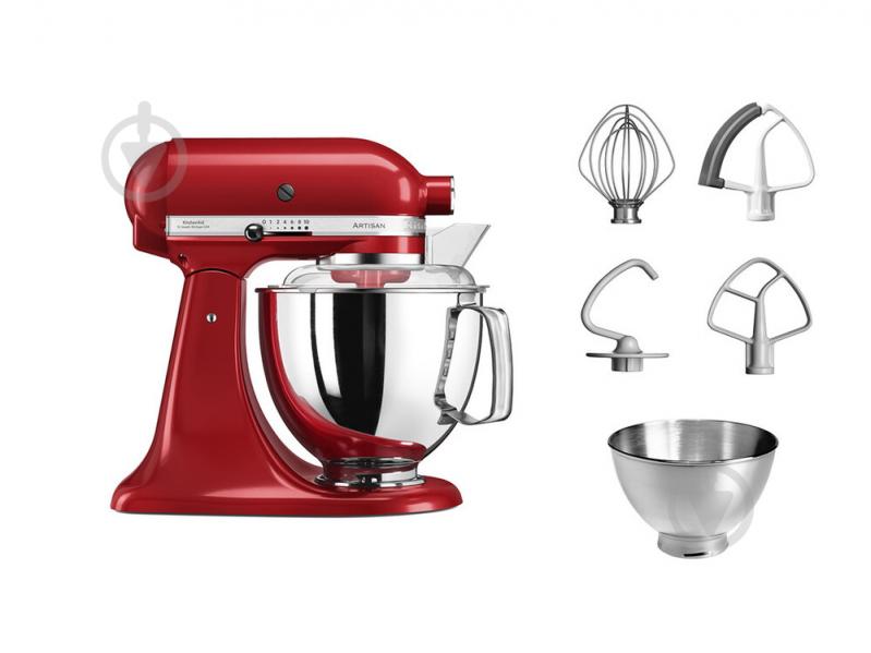 Міксер планетарний KitchenAid Artisan 5KSM175PSEER з відкидним блоком 4,8 л червоний - фото 3