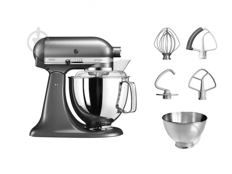 Кухонна машина KitchenAid Artisan 5KSM175PSEMS 4,8 л срібний медальйон - фото 2