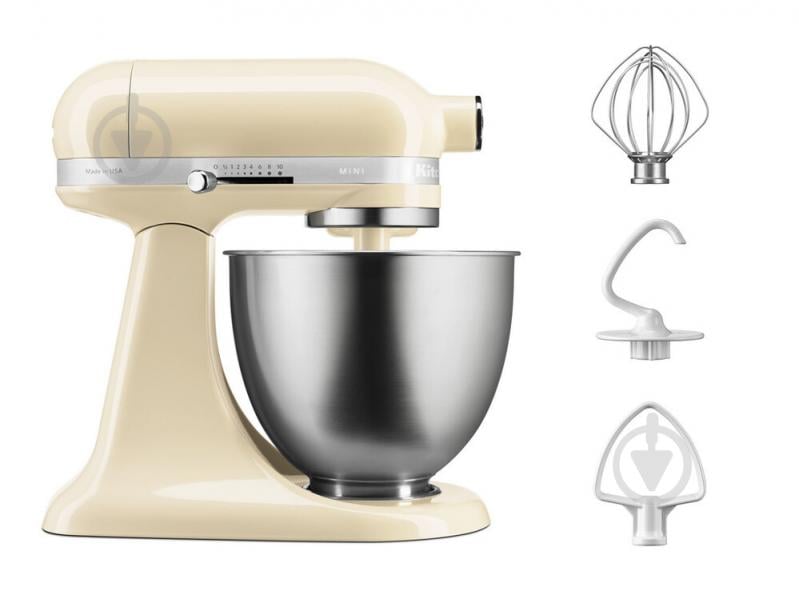 Кухонна машина KitchenAid Artisan MINI 3,3 л 5KSM3311XEAC з відкидним блоком кремовий - фото 3