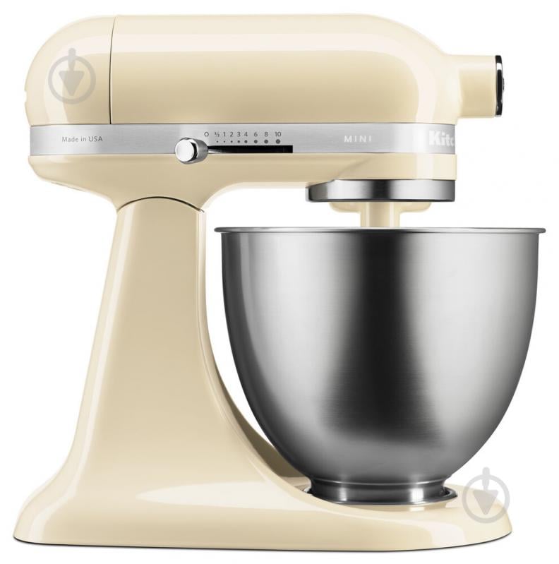 Кухонная машина KitchenAid Artisan MINI 3,3 л 5KSM3311XEAC с откидным блоком кремовым - фото 1