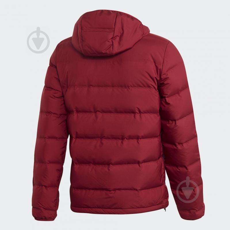 Пуховик мужской Adidas Helionic Ho Jkt DZ1426 р.S бордовый - фото 2