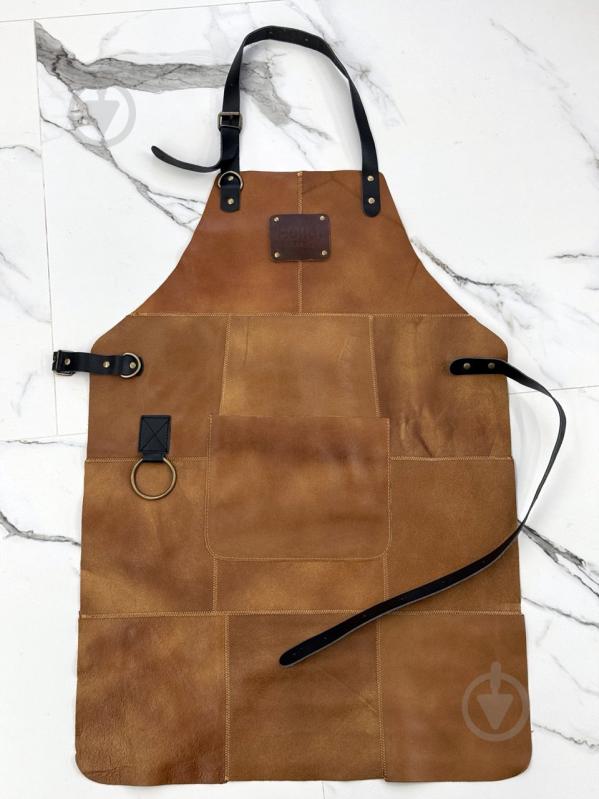 Фартук для барбекю Holla! из натуральной кожи рыжий Rust - фото 1