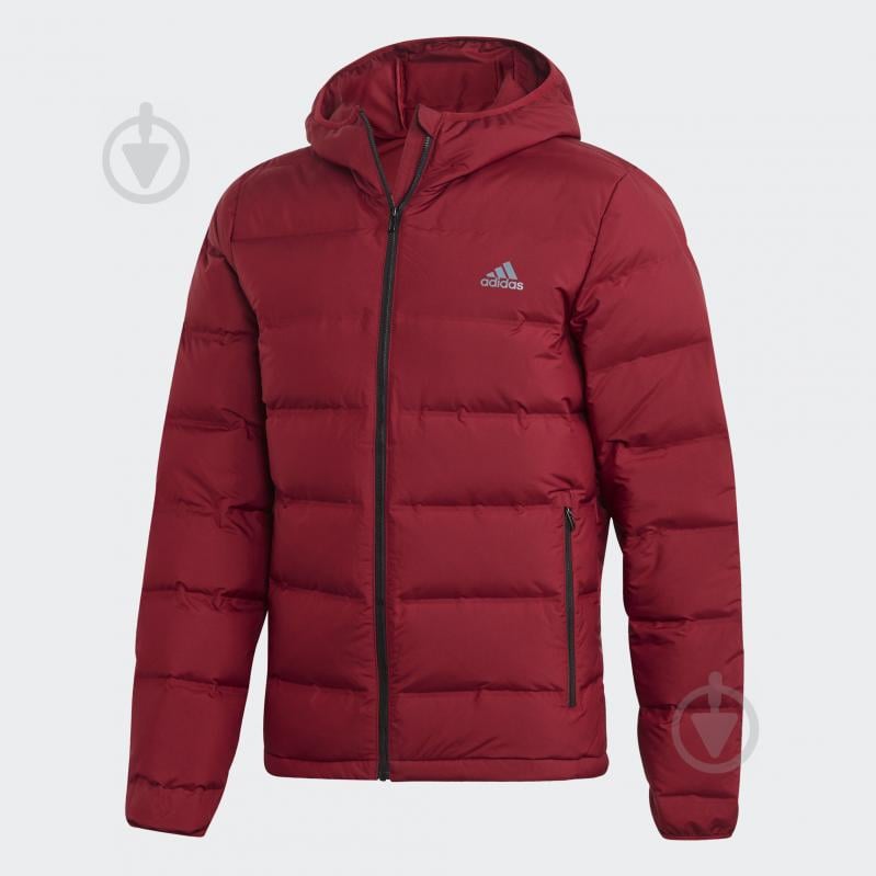 Пуховик чоловічий демісезонний Adidas Helionic Ho Jkt DZ1426 р.M бордовий - фото 1