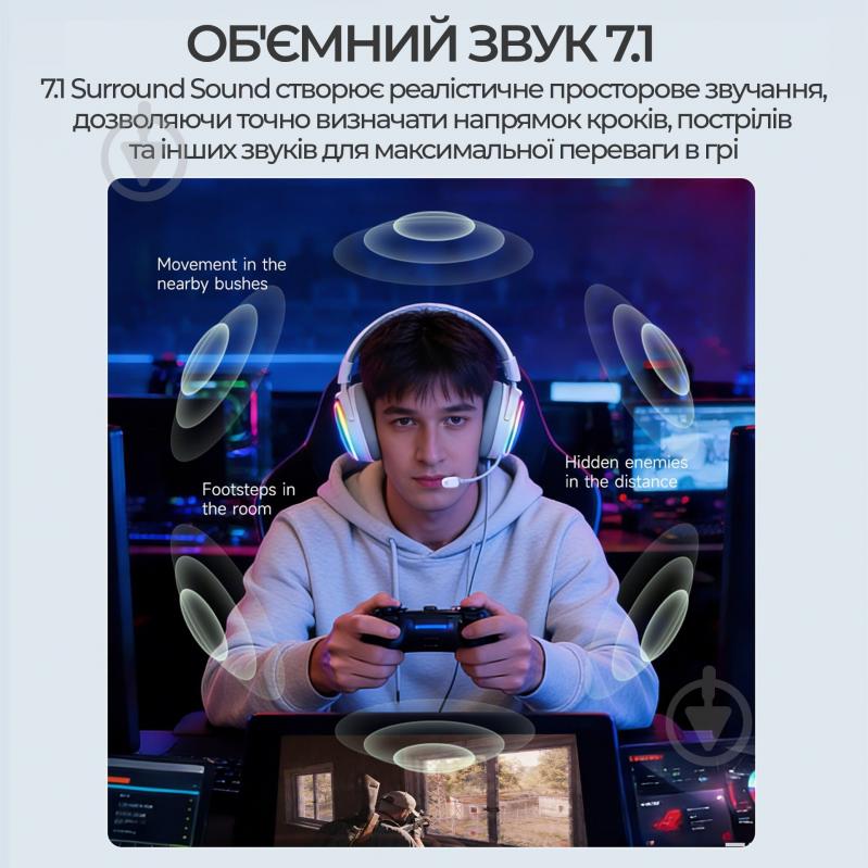 Гарнитура игровая Ajazz AHM10 Max black (AHM10-MAX-B) - фото 9