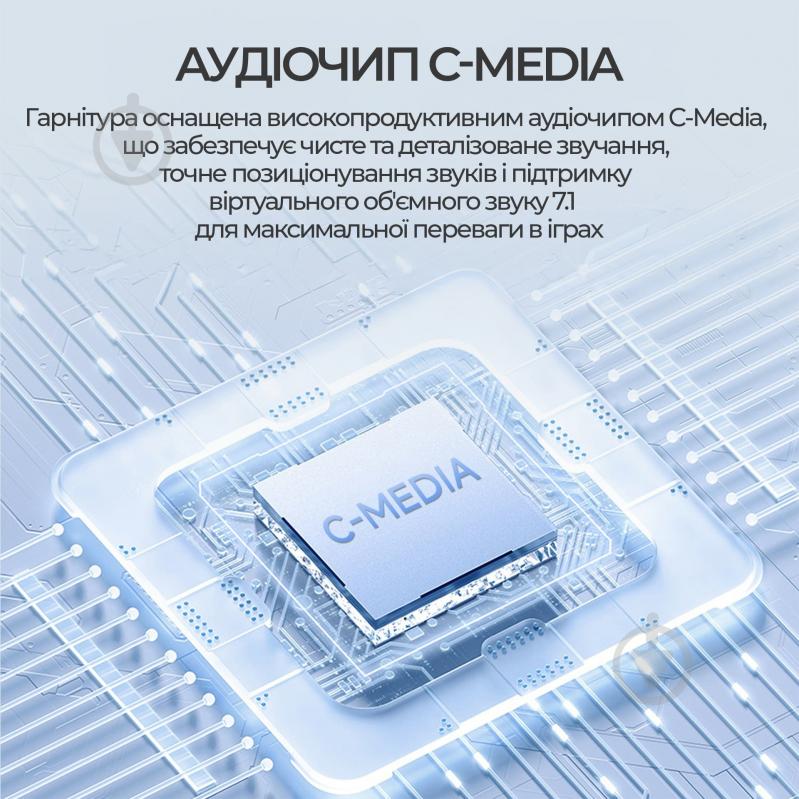 Гарнитура игровая Ajazz AHM10 Max white (AHM10-MAX-W) - фото 11