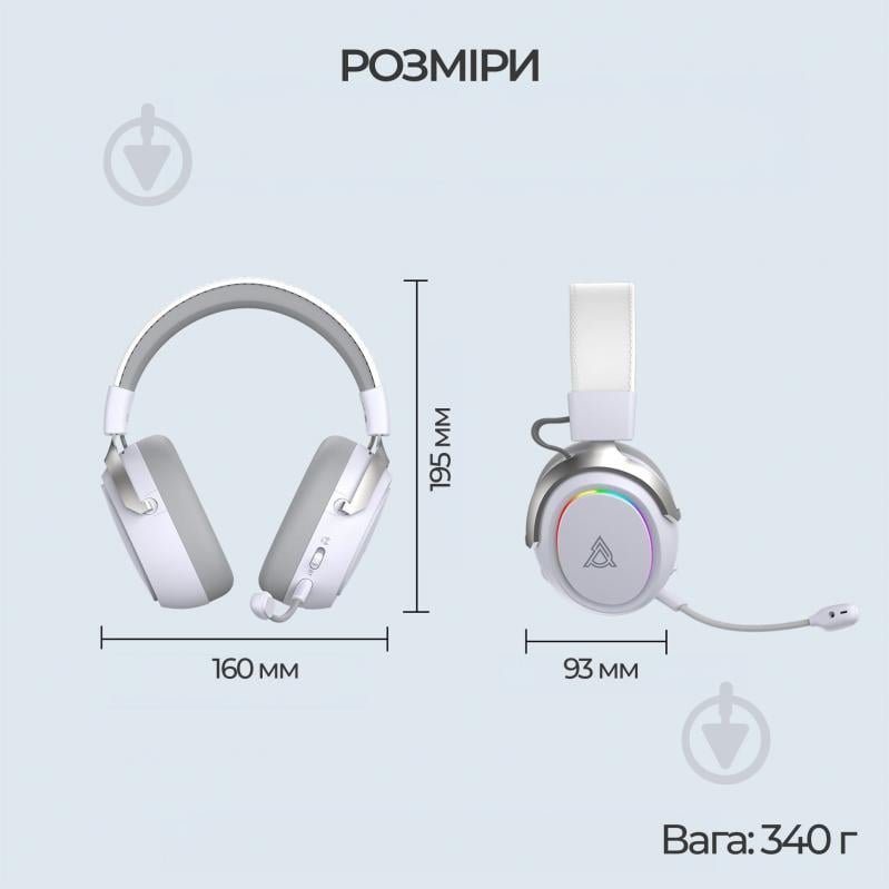 Гарнитура игровая Ajazz AHM10 Max white (AHM10-MAX-W) - фото 20
