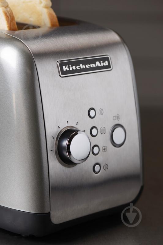 Тостер KitchenAid 5KMT221ECU на 2 тоста серебристый - фото 2