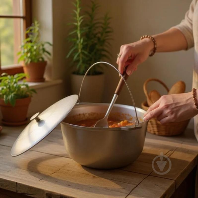 Казан похідний Talko ø300 мм 200 мм 8 л з кришкою - фото 6