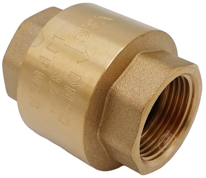 Клапан обратный V&G VALOGIN 3/4" с латунным штоком VG-401102 - фото 1