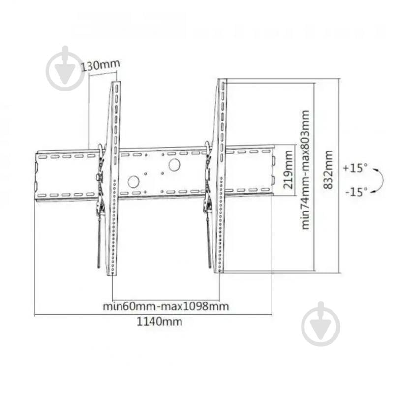 Кріплення ITECHmount PLB-120 поворотно-похилі 60"-100" чорний - фото 9