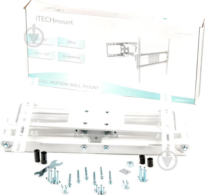 Кріплення для телевізора ITECHmount PTRB44 поворотно-похилі 32"-55" білий - фото 2