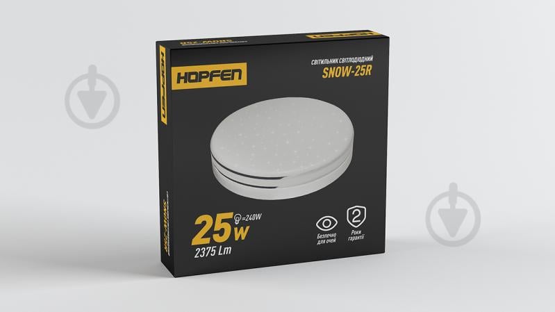 Світильник світлодіодний Hopfen SNOW-25R 25 Вт білий 4500 К SNOW-25R 25W 4500K - фото 3