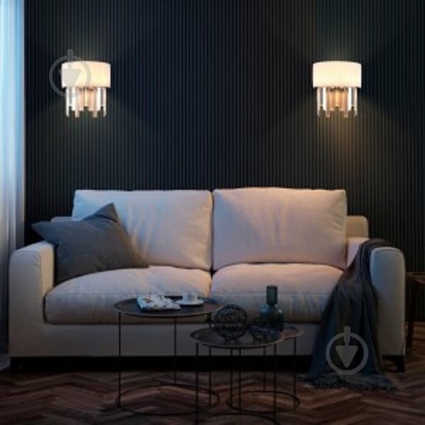 ВИТРИНА! Бра Strotskis Amantea 2x40 Вт E14 хром/прозрачный 10106/2 (хром) - фото 4