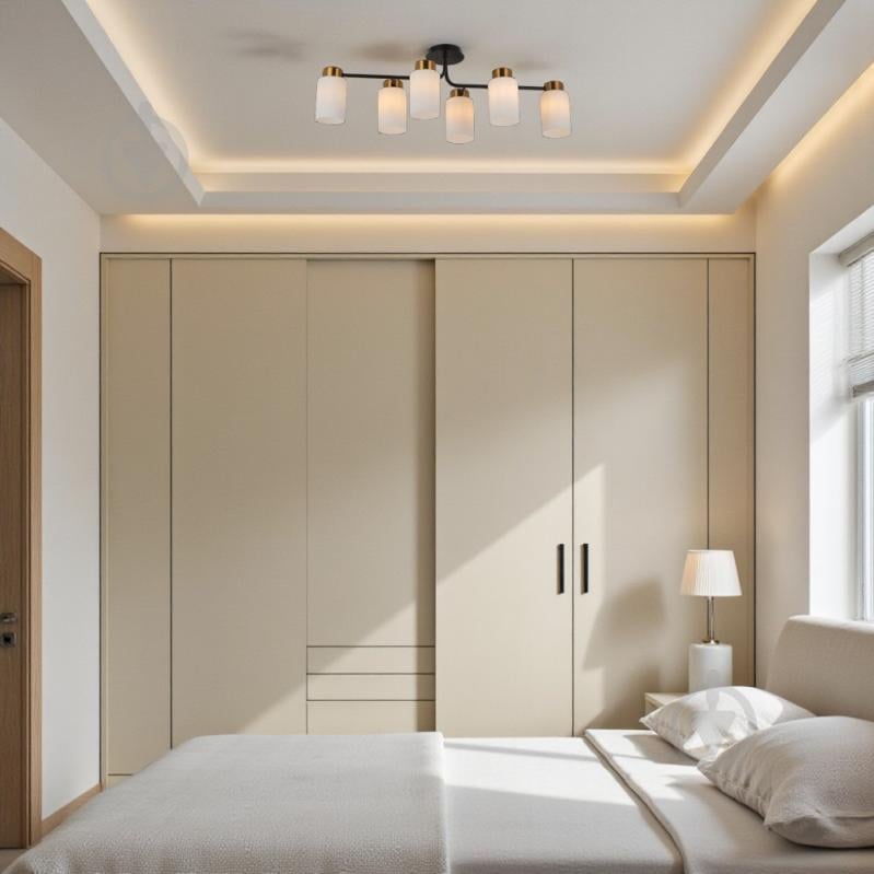 Люстра WunderLicht Chatelaine 60 Вт E27 бронза/білий OM8339-46 - фото 3 Люстра WunderLicht Chatelaine 60 Вт E27 бронза/білий OM8339-46 - фото 3