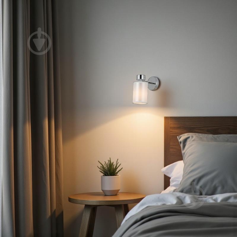 Бра WunderLicht Suite 40 Вт E14 белый/хром OM8832-11 - фото 2