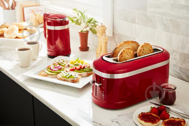 Тостер KitchenAid 5KMT5115EER DESIGN на 4 тости 2 довгі слоти червоний - фото 3