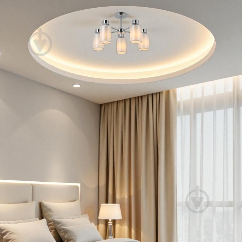 Люстра WunderLicht Suite 40 Вт E14 хром/білий OM8832-45 - фото 3 Люстра WunderLicht Suite 40 Вт E14 хром/білий OM8832-45 - фото 3