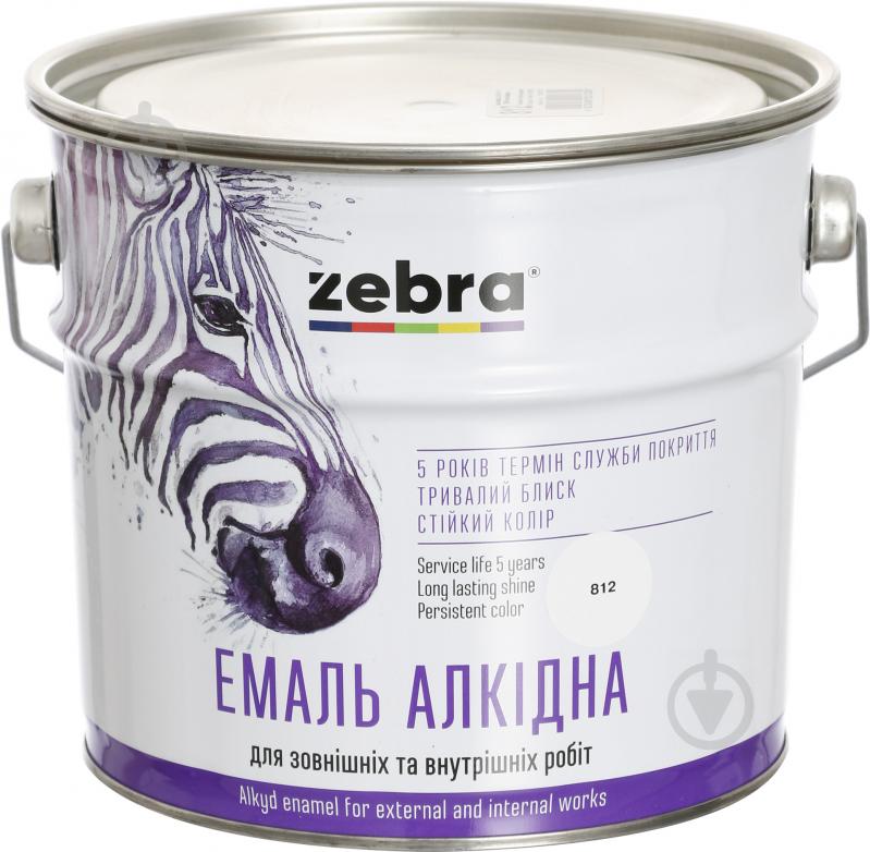 Эмаль ZEBRA алкидная ПФ-116 серия Акварель 812 белый глянец 2,8 кг - фото 1