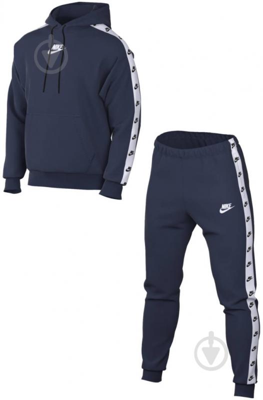 Спортивный костюм Nike CLUB FLC GX HD TRK SUIT DM6838-411 р. XL синий - фото 9