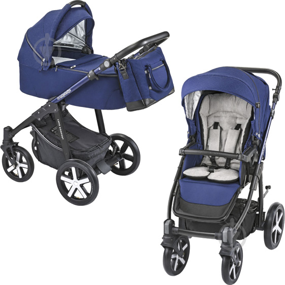 Коляска універсальна 2 в 1 Baby Design Design Lupo Comfort Limited 13 Navy Blue 201370 - фото 4