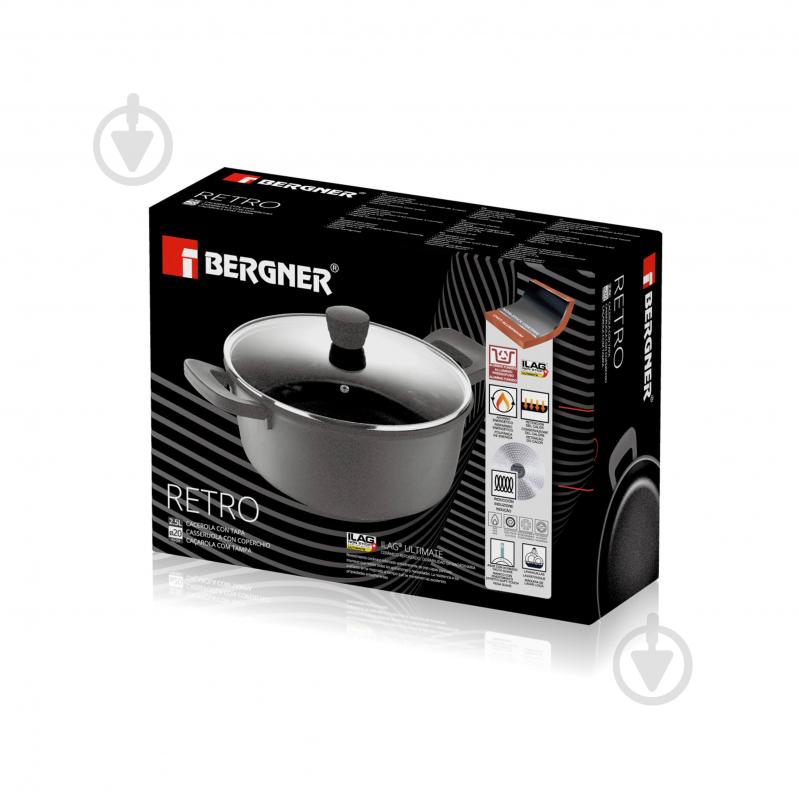 Кастрюля с крышкой Bergner Retro 2,5 л BG-30737-NP - фото 2