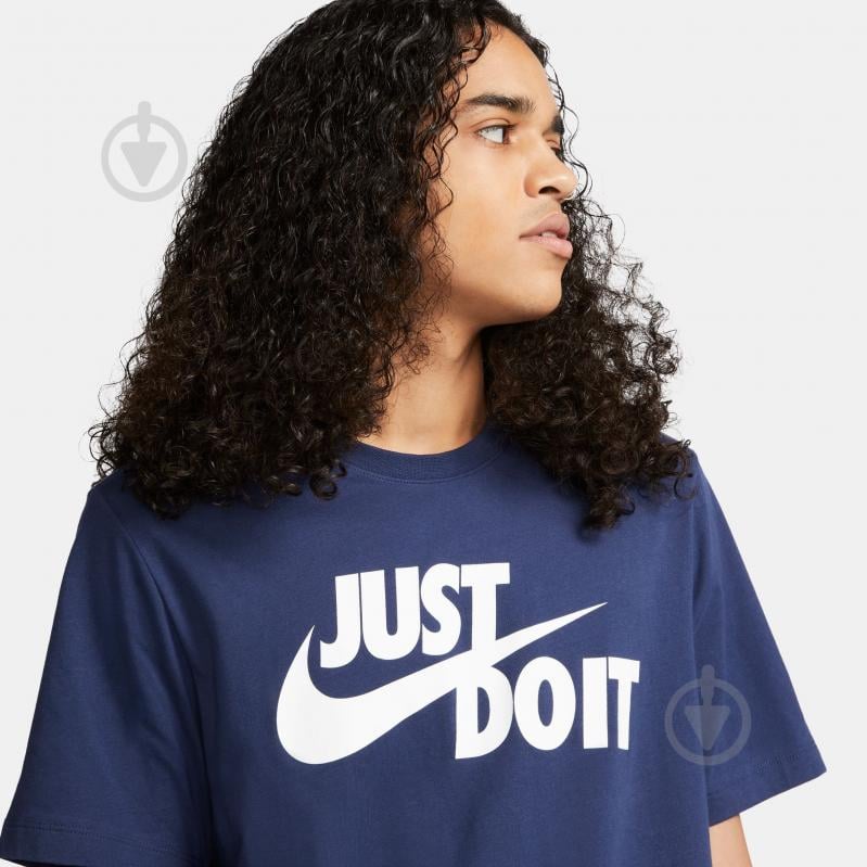 Футболка Nike M NSW TEE JUST DO IT SWOOSH AR5006-410 р.M синій - фото 3