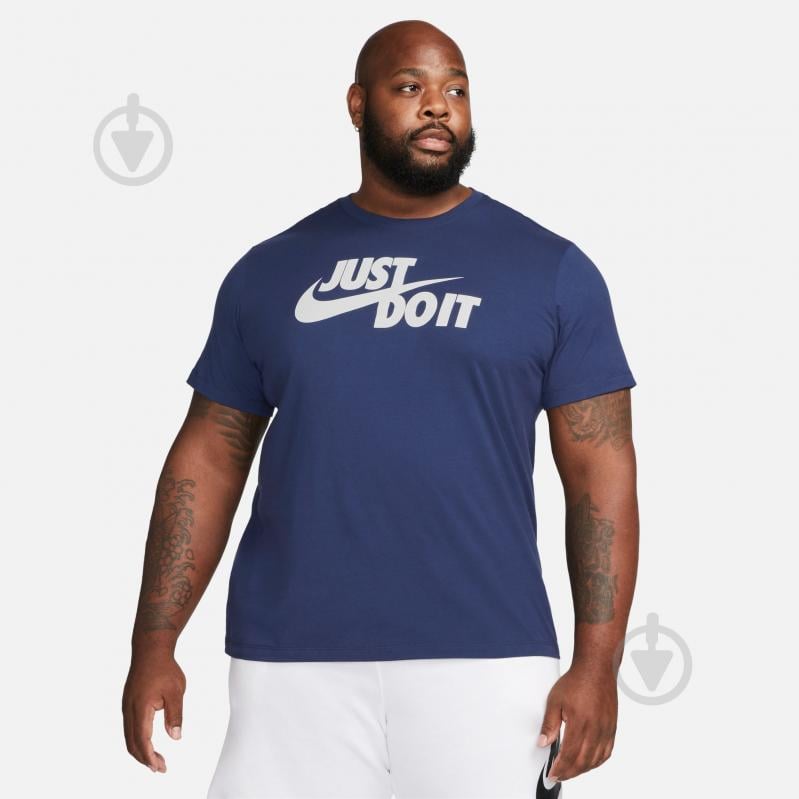 Футболка Nike M NSW TEE JUST DO IT SWOOSH AR5006-410 р.M синій - фото 5