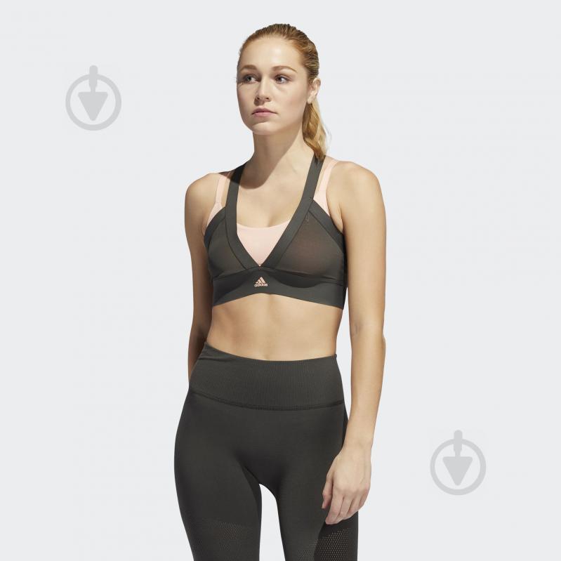 Бра Adidas AM LAYERED BRA DZ6089 р.S зелений - фото 3