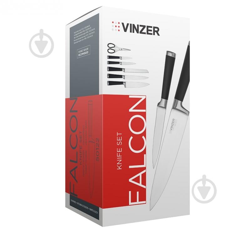 Набор ножей в колоде Vinzer Falcon 7 предметов 89122 - фото 9