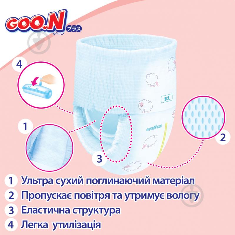 Подгузники-трусики Goo.N Plus M 6-12 кг 58 шт. - фото 6