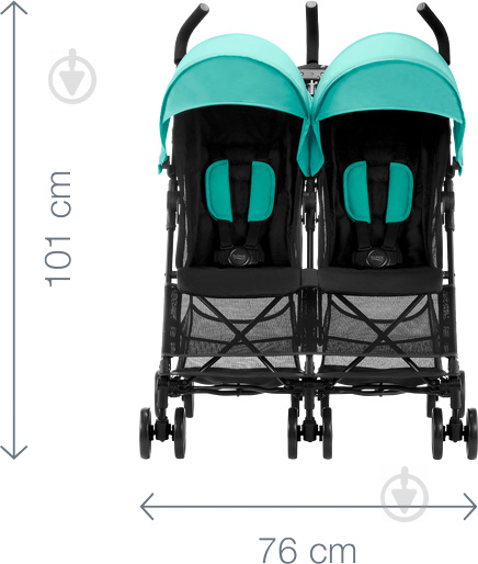 Коляска прогулянкова Britax Holiday Double Aqua Green 2000029304 - фото 11