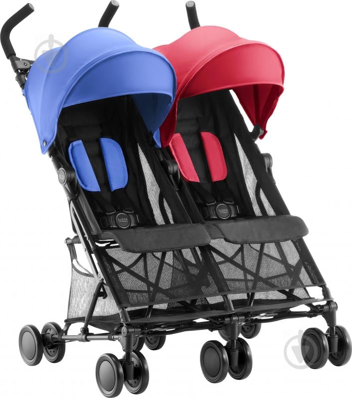 Коляска прогулочная Britax Holiday Double Red/Blue Mix 2000029306 - фото 3