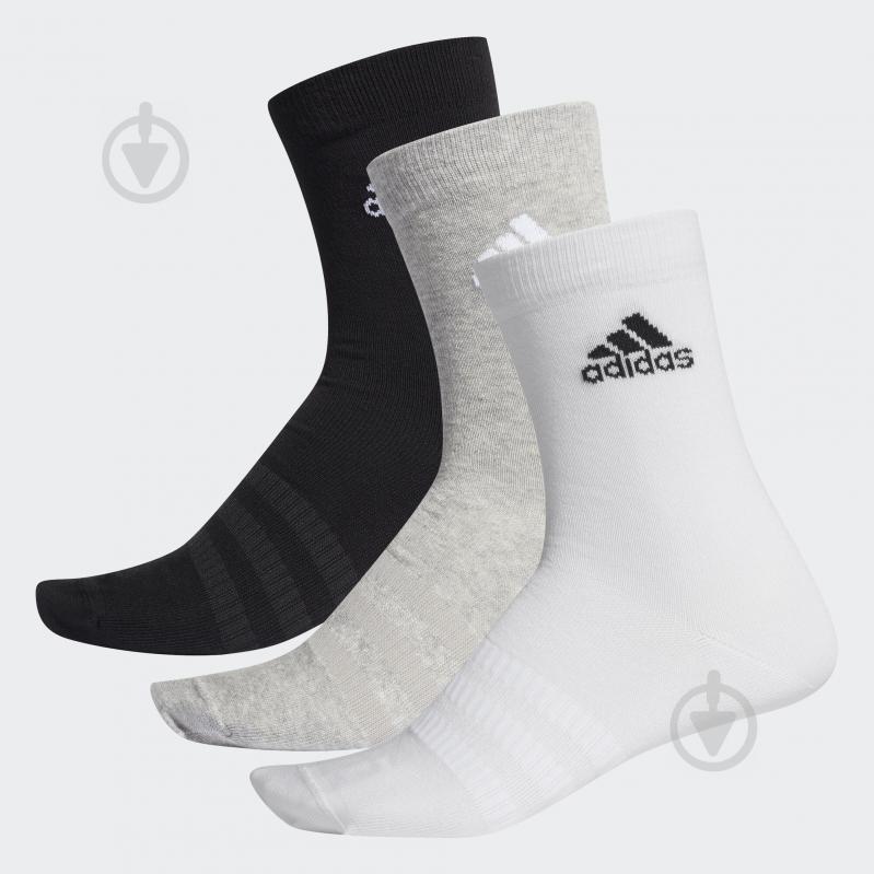 Шкарпетки Adidas DZ9392 р.M білий/сірий/чорний 3 шт. - фото 1