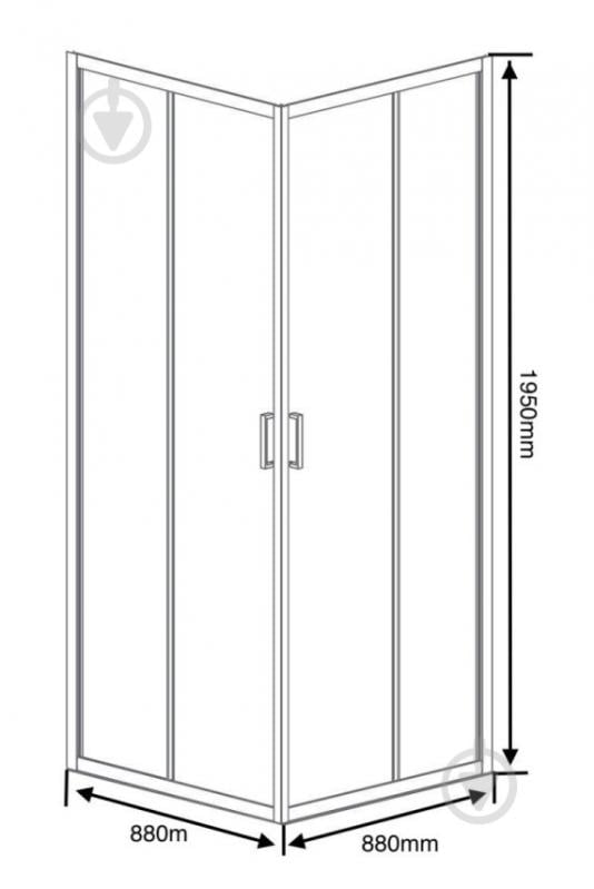 Душове огородження ScandiSPA Scadi Black 90х90х195 см 8126E - фото 5
