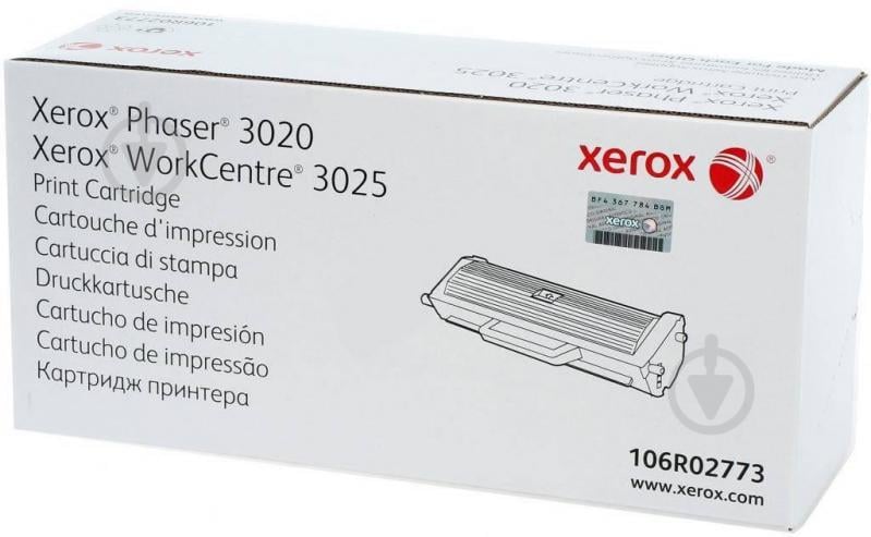 Картридж Xerox Phaser 3020 / WorkCentre 3025 (106R02773) black - фото 1