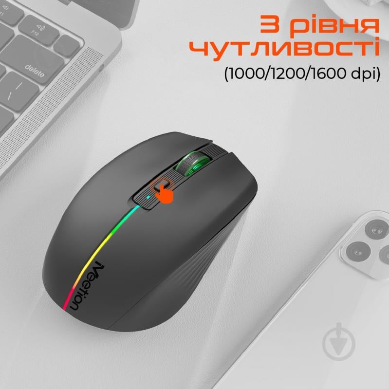 Мышка беспроводная Meetion BTM002 black (MT-BTM002-A) - фото 3 Мышка беспроводная Meetion BTM002 black (MT-BTM002-A) - фото 3