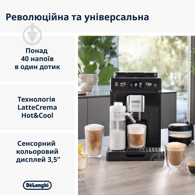 Кофемашина Delonghi ECAM450.55.G Eletta Explore - фото 2 Кофемашина Delonghi ECAM450.55.G Eletta Explore - фото 2