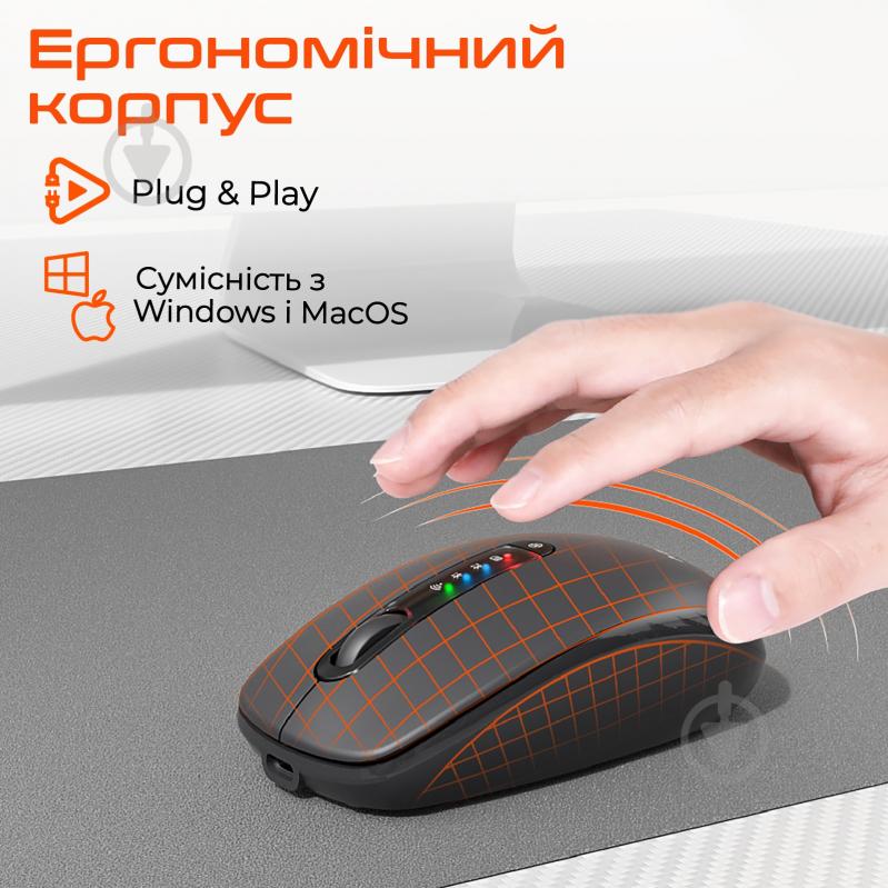 Мишка бездротова Meetion BTM100R black (MT-BTM100R-A) - фото 6 Мишка бездротова Meetion BTM100R black (MT-BTM100R-A) - фото 6