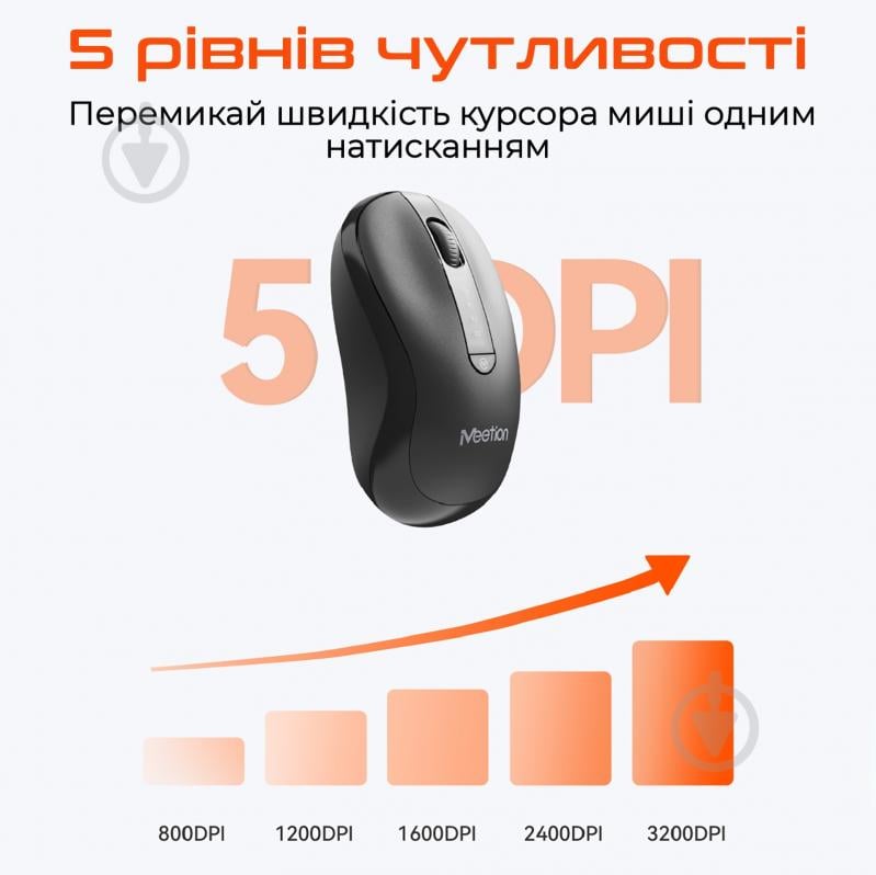 Мишка бездротова Meetion black (MT-BTM185R-A) - фото 4 Мишка бездротова Meetion black (MT-BTM185R-A) - фото 4